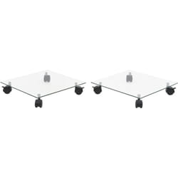 Vidaxl - Support carré pour plantes 2 pcs Verre trempé 35 x 35 cm