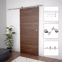 Avec notre kit de fixation pour portes coulissantes, vous pouvez ouvrir ou fermer sans résistance et sans bruit les portes co ...