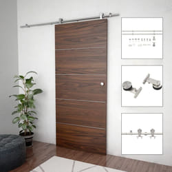 Vidaxl - Kit fixation porte coulissante 183 cm Acier inoxydable Argenté