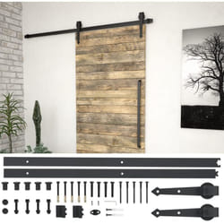 vidaXL Kit de quincaillerie de porte coulissante 183 cm Acier Noir