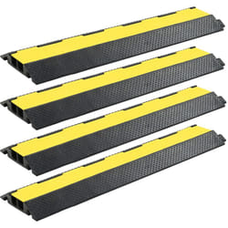 Vidaxl - Rampe de protection de câble 4 pcs 2 canaux caoutchouc 101,5 cm