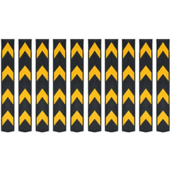 Vidaxl - Cornière de protection réfléchissante 10 pcs Caoutchouc 80 cm