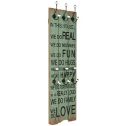 vidaXL Porte-manteau mural avec 6 crochets 120 x 40 cm HAPPY LOVE