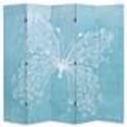 vidaXL Cloison de séparation pliable 200 x 170 cm Papillon Bleu