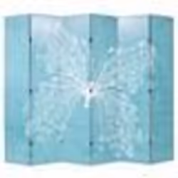 vidaXL Cloison de séparation pliable 228 x 170 cm Papillon Bleu