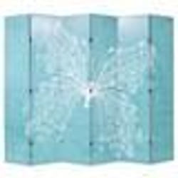 vidaXL Cloison de séparation pliable 228 x 170 cm Papillon Bleu