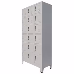 vidaXL Armoire à casier avec 18 compartiments Métal 90x40x180 cm - TU