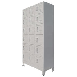 vidaXL Armoire à casier avec 18 compartiments Métal 90x40x180 cm - TU