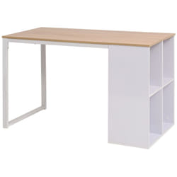 Vidaxl - Table d écriture 120x60x75 cm Chêne et blanc