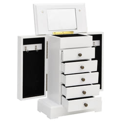 vidaXL Boîte à bijoux avec miroir MDF 25 x 13,5 x 34 cm