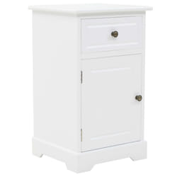 VidaXL 245757 Table de nuit et table de chevet Blanc