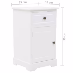 VidaXL 245757 Table de nuit et table de chevet Blanc - Vue supplémentaire 7