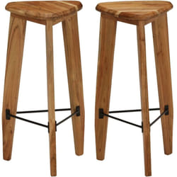 Vidaxl - Tabourets de bar lot de 2 bois d'acacia massif
