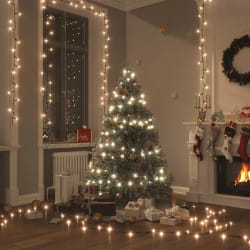 vidaXL Guirlande lumineuse 400 LED 40 m 8 effets lumineux Blanc chaud - TU
