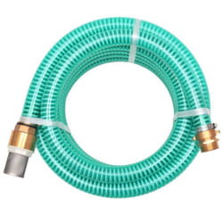 vidaXL Tuyau d'aspiration avec raccords en laiton 10 m 25 mm Vert - TU