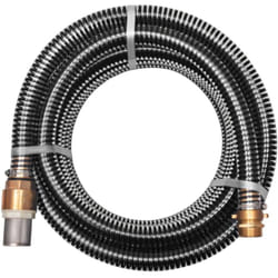 Vidaxl - Tuyau d'aspiration avec raccords en laiton 10 m 25 mm Noir