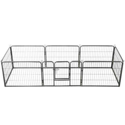 Vidaxl - Parc pour chiens 8 panneaux Acier 60 x 80 cm Noir