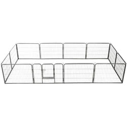 Vidaxl - Parc pour chiens 12 panneaux Acier 80 x 60 cm Noir