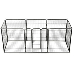 Vidaxl - Parc pour chiens 8 panneaux Acier 80 x 100 cm Noir