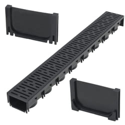 Vidaxl - Canaux de drainage Plastique 1 m