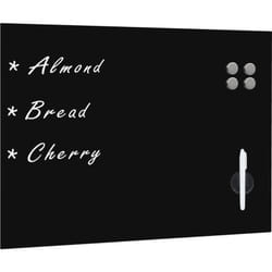 Tableau noir magnétique mural en verre 80 x 60 cm - Vidaxl