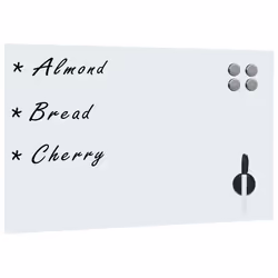 vidaXL Tableau blanc magnétique mural en verre 60 x 40 cm - TU