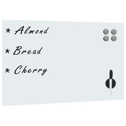 vidaXL Tableau blanc magnétique mural en verre 60 x 40 cm - TU