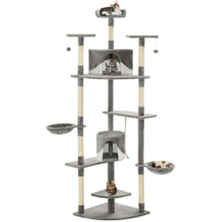 Vidaxl - Arbre à chat avec griffoirs en sisal 203 cm Gris et Blanc