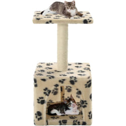 Vidaxl - Arbre à chat avec griffoirs en sisal 55 cm Beige Motif de pattes