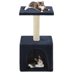 vidaXL Arbre à chat avec griffoir en sisal 55 cm Bleu foncé