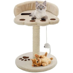 Arbre à chat avec griffoir en sisal 40 cm Beige et Marron Vidaxl