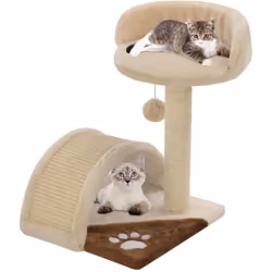 Avec cet arbre de chat de qualité supérieure, vos chats peuvent gratter, percher, cacher, grimper et se détendre à leur guise ...