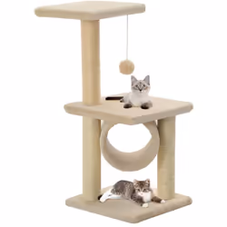 Avec cet arbre de chat de qualité supérieure, vos chats peuvent gratter, percher, cacher, grimper et se détendre à leur guise ...