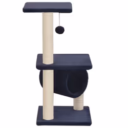 vidaXL Arbre à chat avec griffoirs en sisal 65 cm Bleu foncé