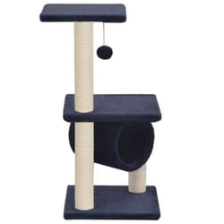 vidaXL Arbre à chat avec griffoirs en sisal 65 cm Bleu foncé