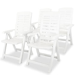 Vidaxl - Chaises inclinables de jardin 4 pcs Plastique Blanc