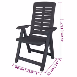 VidaXL 275072 chaise d'extérieur Terrace Plastique Anthracite - Vue supplémentaire 8