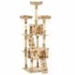 vidaXL Arbre à chat et griffoirs en sisal 170 cm Beige Motif de pattes