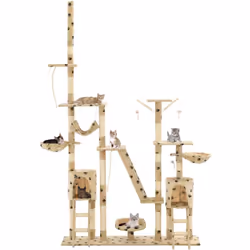 Donnez à vos amis félins un avant-goût du luxe avec notre arbre à chat ! Ce centre de jeu pour chats à plusieurs étages, avec ...
