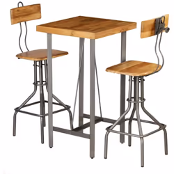 Cet ensemble de bar sera un excellent supplément à votre cuisine ou salle à manger. La table et les chaises de bar sont en te ...