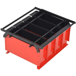 vidaXL Presse à papier de recyclage acier 38x31x18 cm noir et rouge
