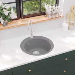 Notre évier de cuisine en granit sera un ajout intemporel à la décoration de votre cuisine. Il dispose d'un seul bac extra-pr ...