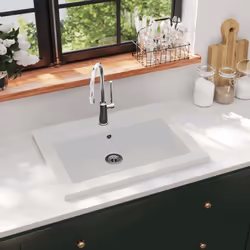 Ce lavabo avec trop-plein sera un excellent supplément à toute salle de bains, salle d'eau ou sanitaires. Le granit vitré et  ...