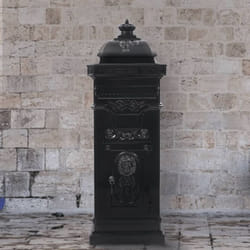 Vidaxl - Boîte aux lettres à pilier Aluminium Vintage antirouille Noir