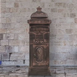 Boîte aux lettres à pilier Aluminium Vintage Bronze antirouille Vidaxl