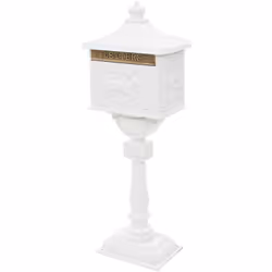 Description générale Notre belle boîte aux lettres sur pied de style antique est un ajout pratique et décoratif à votre jardi ...