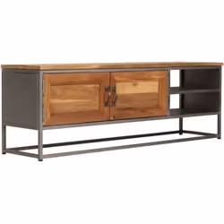 Ce meuble TV dégage un charme rustique et sera un excellent supplément à votre intérieur. Le meuble TV est fabriqué en teck r ...