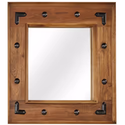 Ce miroir, doté d'un cadre en bois d'acacia massif, dégage un charme vintage et sera une décoration parfaite et attrayante da ...