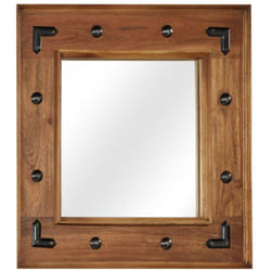 Vidaxl - Miroir Bois d'acacia massif 50 x 50 cm