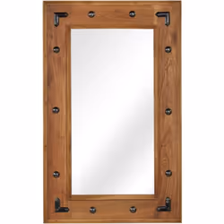 Ce miroir, doté d'un cadre en bois d'acacia massif, dégage un charme vintage et sera une décoration parfaite et attrayante da ...